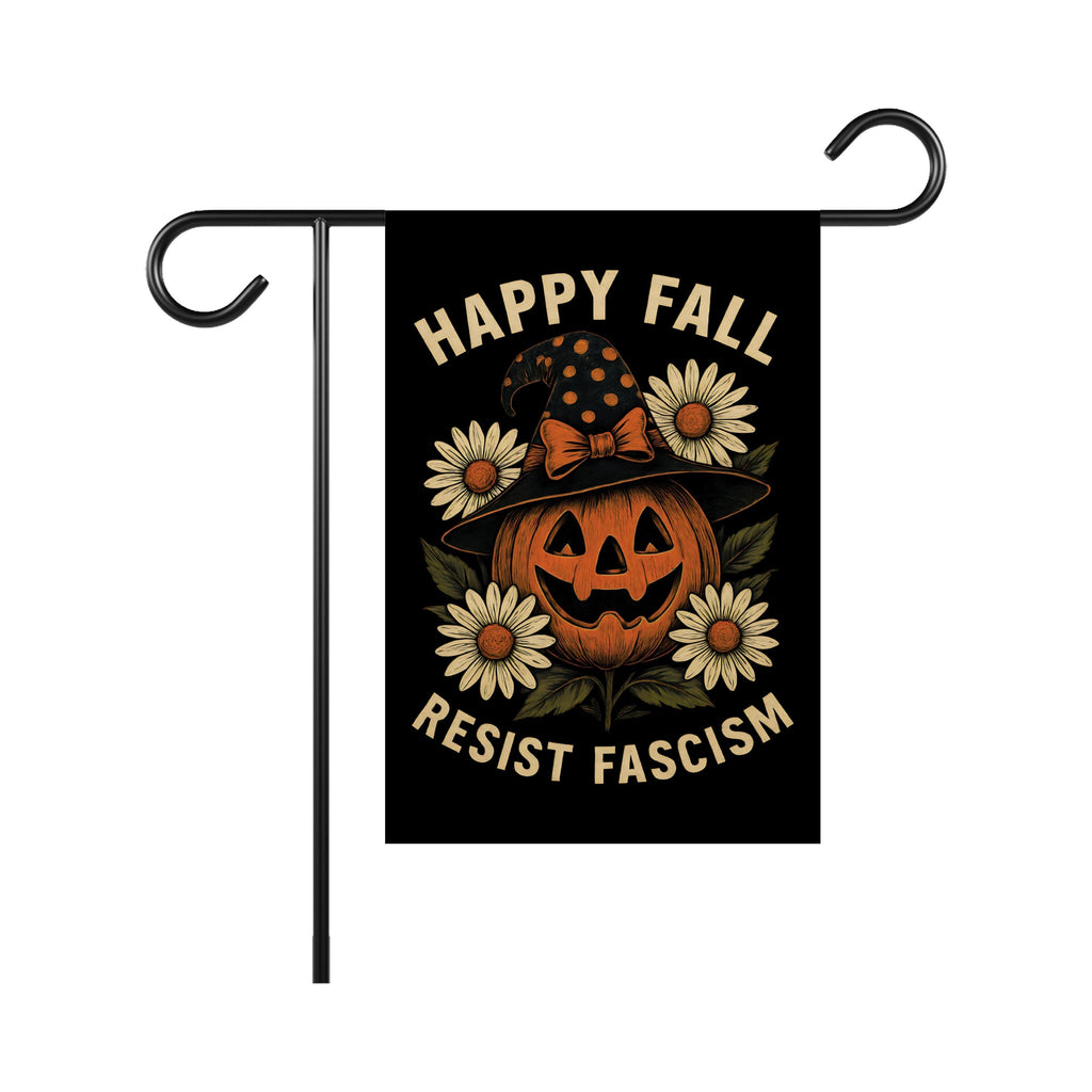 Resist Fascism Anti-Trump Halloween Garden Flag, Political Protest Flag, Resist Hate Flag, Anti-Trump Flag, Resist Racism Flag