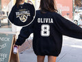 Custom Volleyball Team Name and Number Sweatshirt, Volleyball Mom Shirt, Volleyball Team Sweatshirt, Front Back