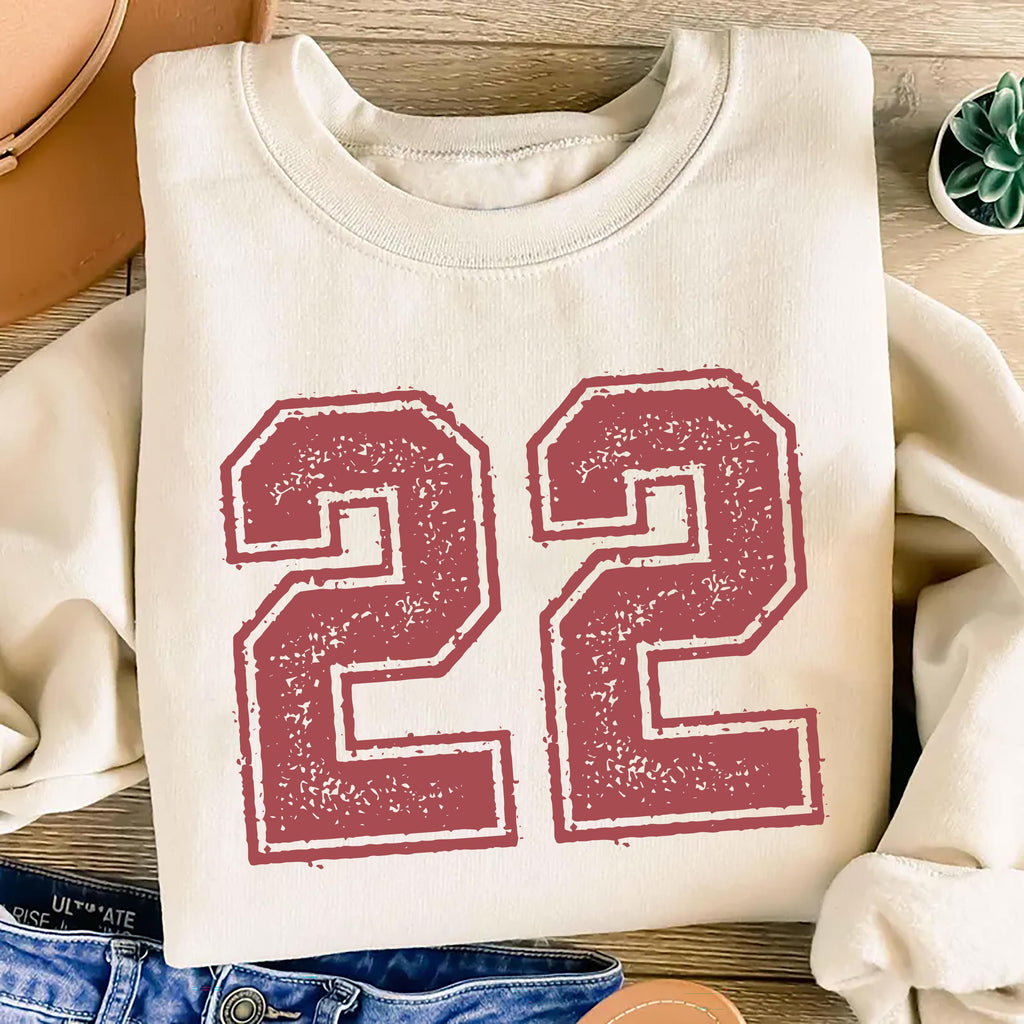 Custom Number Sweatshirt, Game Day Number Shirt, Custom Football Sweatshirt