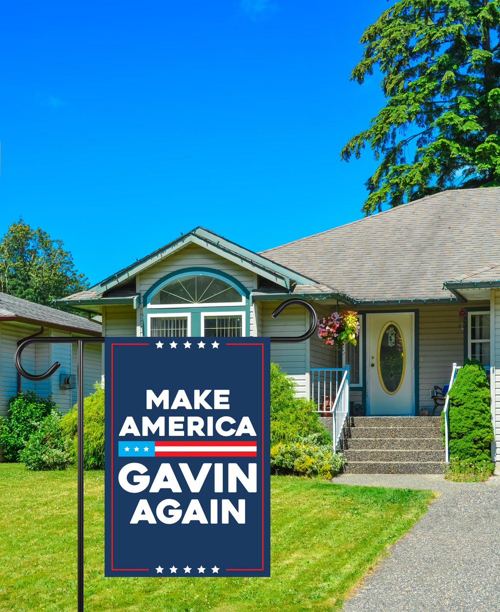 Make America Gavin Again Garden Flag, 12x18 Inch Double Sided, Gavin Newsom For President, Presidential Election 2028, Newsom Political Flag