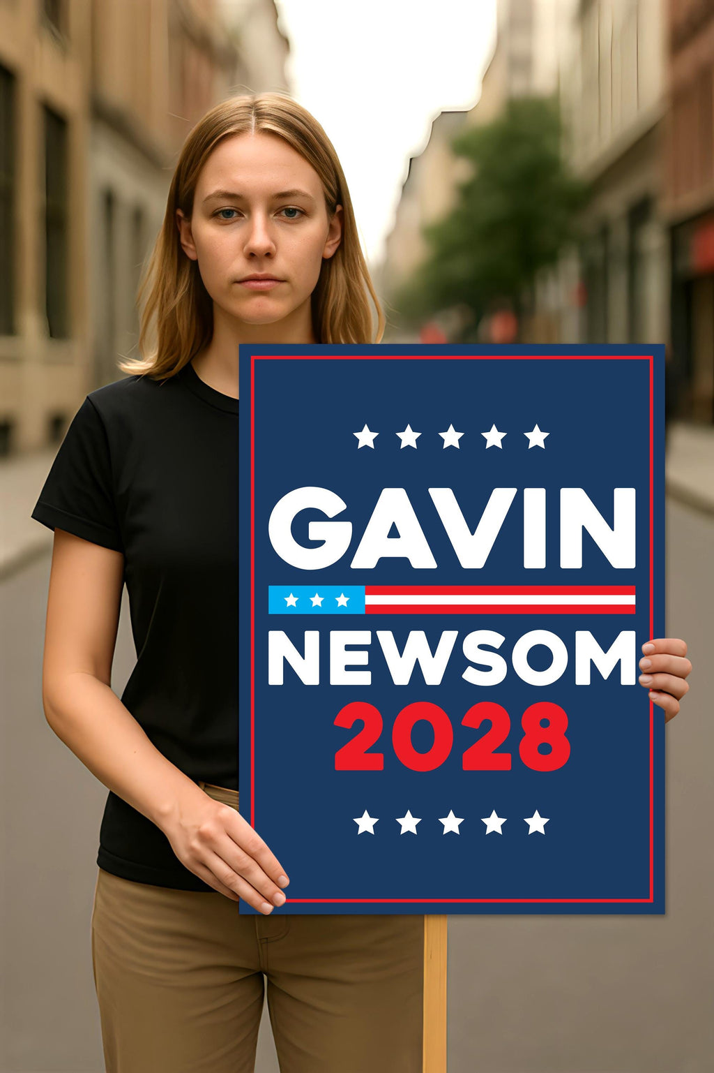 Make America Gavin Again Sign, Gavin Newsom For President, Presidential Election 2028, Democratic Party, Newsom 2028 Political Poster Sign