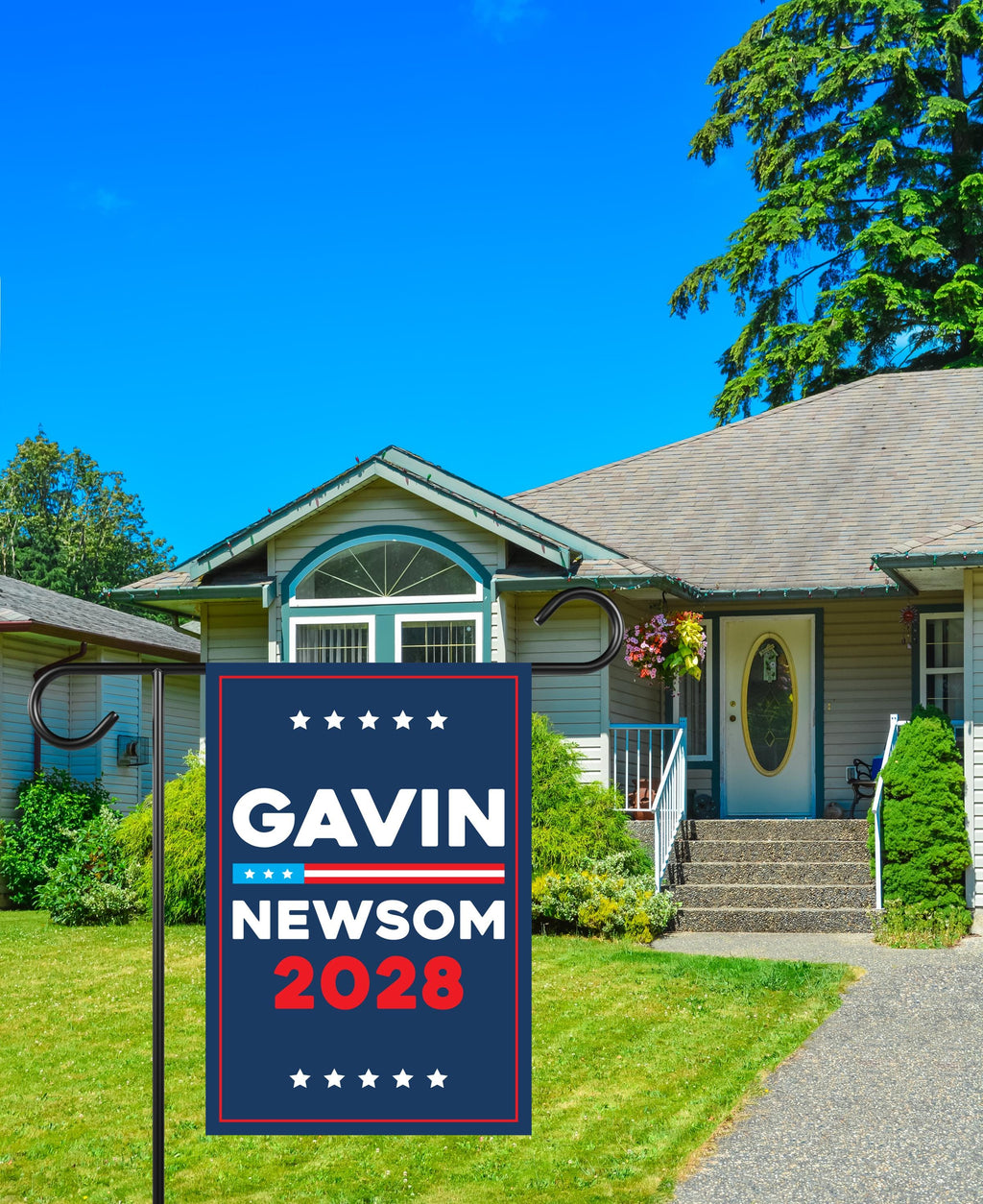 Make America Gavin Again Garden Flag, 12x18 Inch Double Sided, Gavin Newsom For President, Presidential Election 2028, Newsom Political Flag