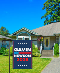 Make America Gavin Again Garden Flag, 12x18 Inch Double Sided, Gavin Newsom For President, Presidential Election 2028, Newsom Political Flag