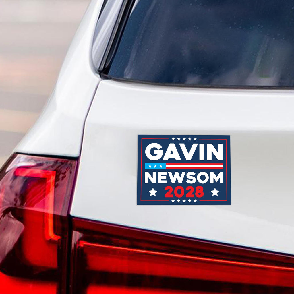 Make America Gavin Again Magnet, Newsom 2028 Car or Fridge Magnet, Gavin Newsom Political Campaign Magnet, Vote Democrat Election, 6" x 4.5"