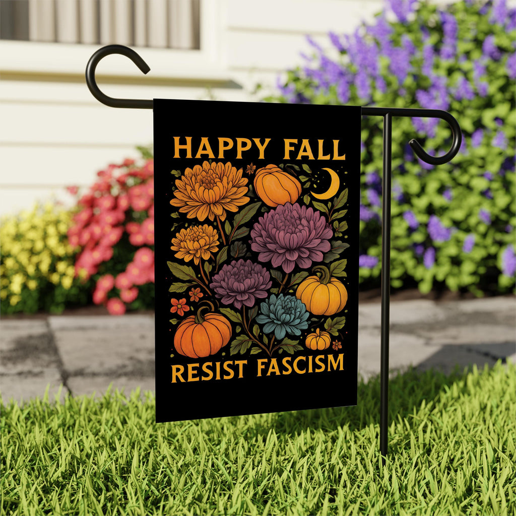 Resist Fascism Anti-Trump Halloween Garden Flag, Political Protest Flag, Resist Hate Flag, Anti-Trump Flag, Resist Racism Flag