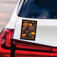 Anti-Trump Resist Fascism Halloween Fall Magnet, Resist Hate, Resist Racism Car Magnet, Resist Fascism Pumpkin Vehicle Magnet, 6" x 4.5"