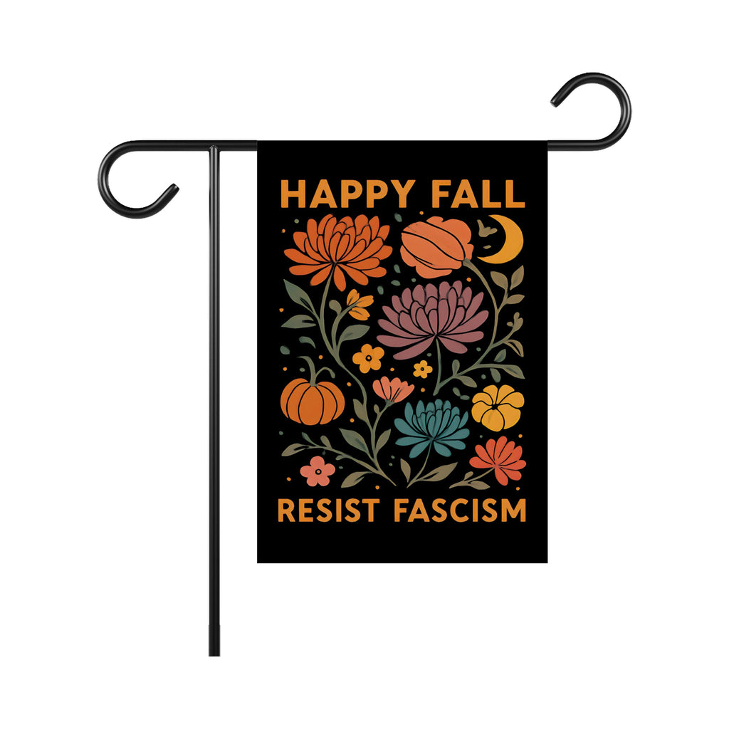 Resist Fascism Anti-Trump Halloween Garden Flag, Political Protest Flag, Resist Hate Flag, Anti-Trump Flag, Resist Racism Flag
