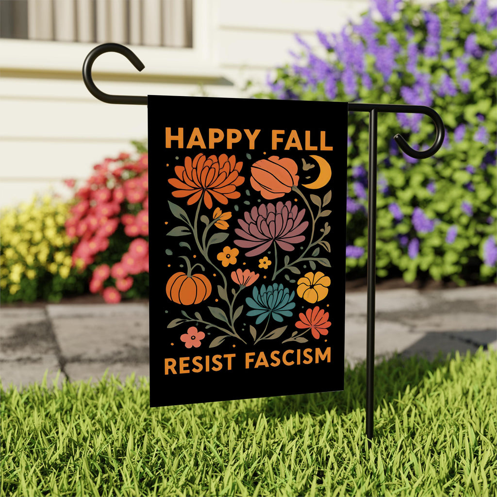 Resist Fascism Anti-Trump Halloween Garden Flag, Political Protest Flag, Resist Hate Flag, Anti-Trump Flag, Resist Racism Flag