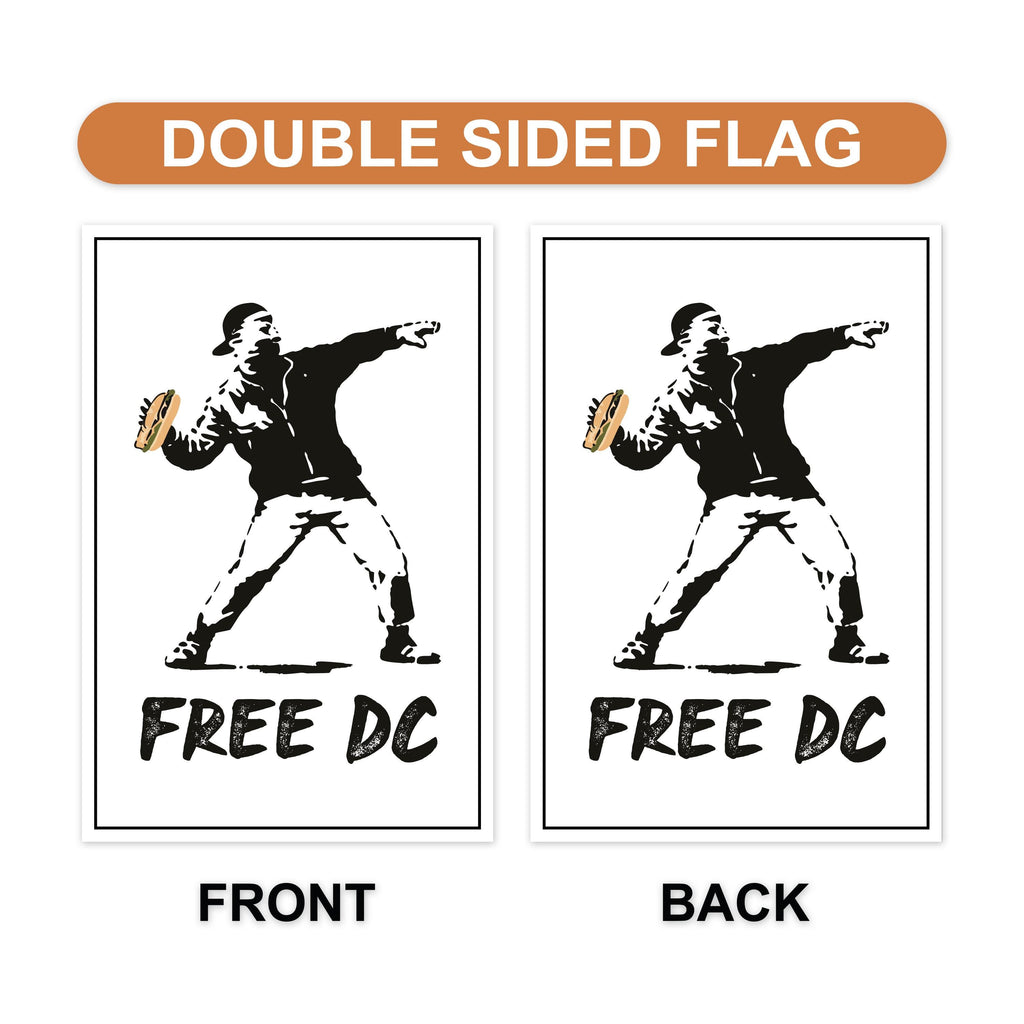 Free DC Garden Flag, 12x18 Inch Double Sided, No Kings Protest, Resist Hate Flag, Anti-Trump Flag, Resist Racism Flag, Resist Fascism Flag