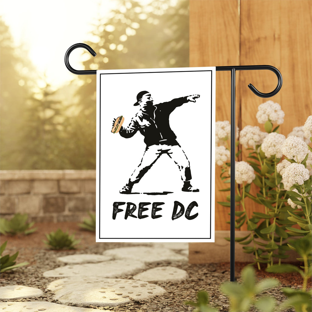 Free DC Garden Flag, 12x18 Inch Double Sided, No Kings Protest, Resist Hate Flag, Anti-Trump Flag, Resist Racism Flag, Resist Fascism Flag