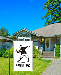 Free DC Garden Flag, 12x18 Inch Double Sided, No Kings Protest, Resist Hate Flag, Anti-Trump Flag, Resist Racism Flag, Resist Fascism Flag