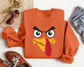 Custom Funny Turkey Face Sweatshirt, Personalized Name Thanksgiving Shirt, Group Sweatshirt