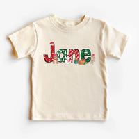 Custom Christmas Kids Shirt, Personalized Christmas Name Shirt, Toddler Christmas Tee