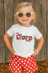 Custom Christmas Kids Shirt, Personalized Christmas Name Shirt, Toddler Christmas Tee