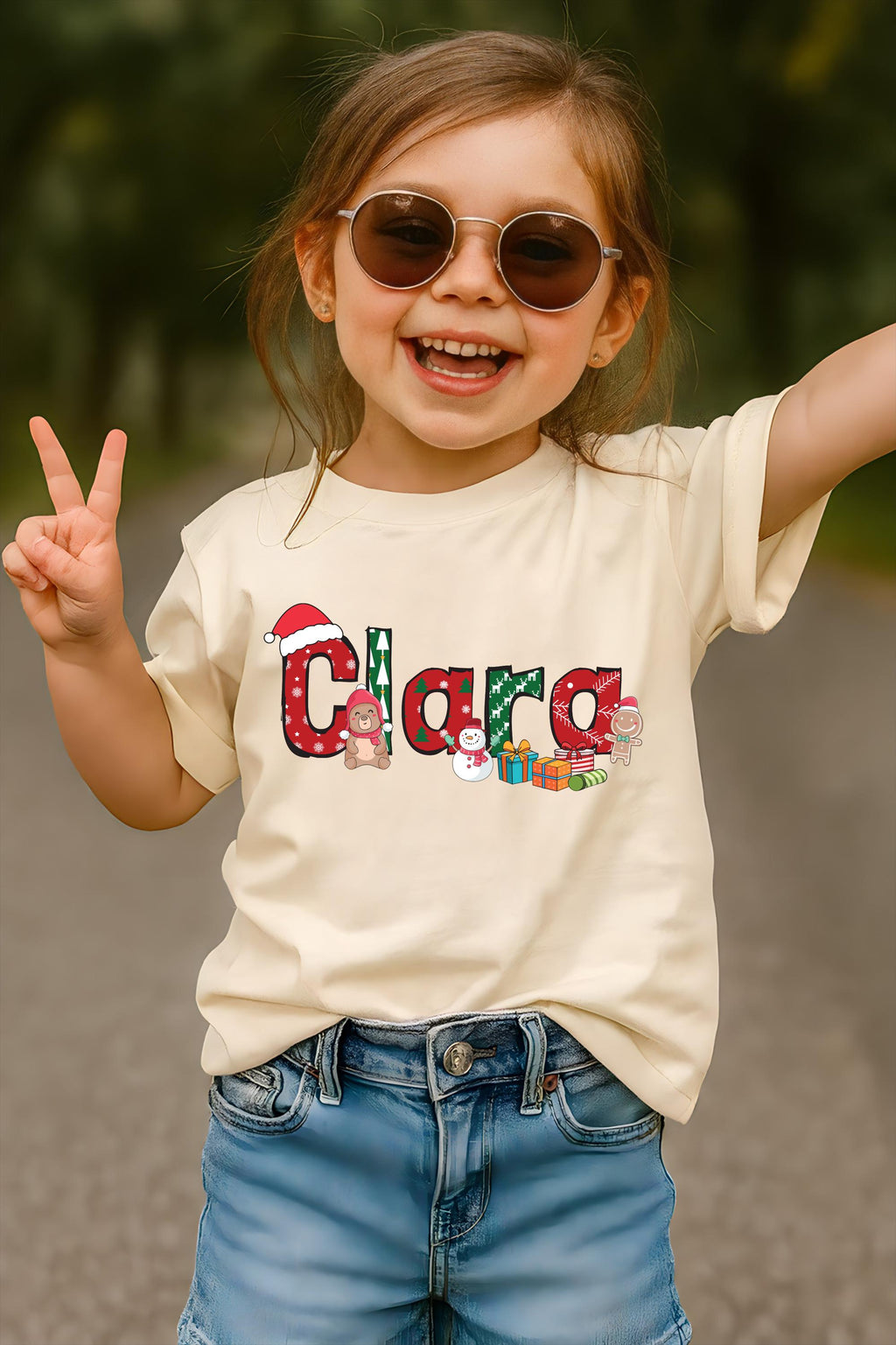 Custom Christmas Kids Shirt, Personalized Christmas Name Shirt, Toddler Christmas Tee