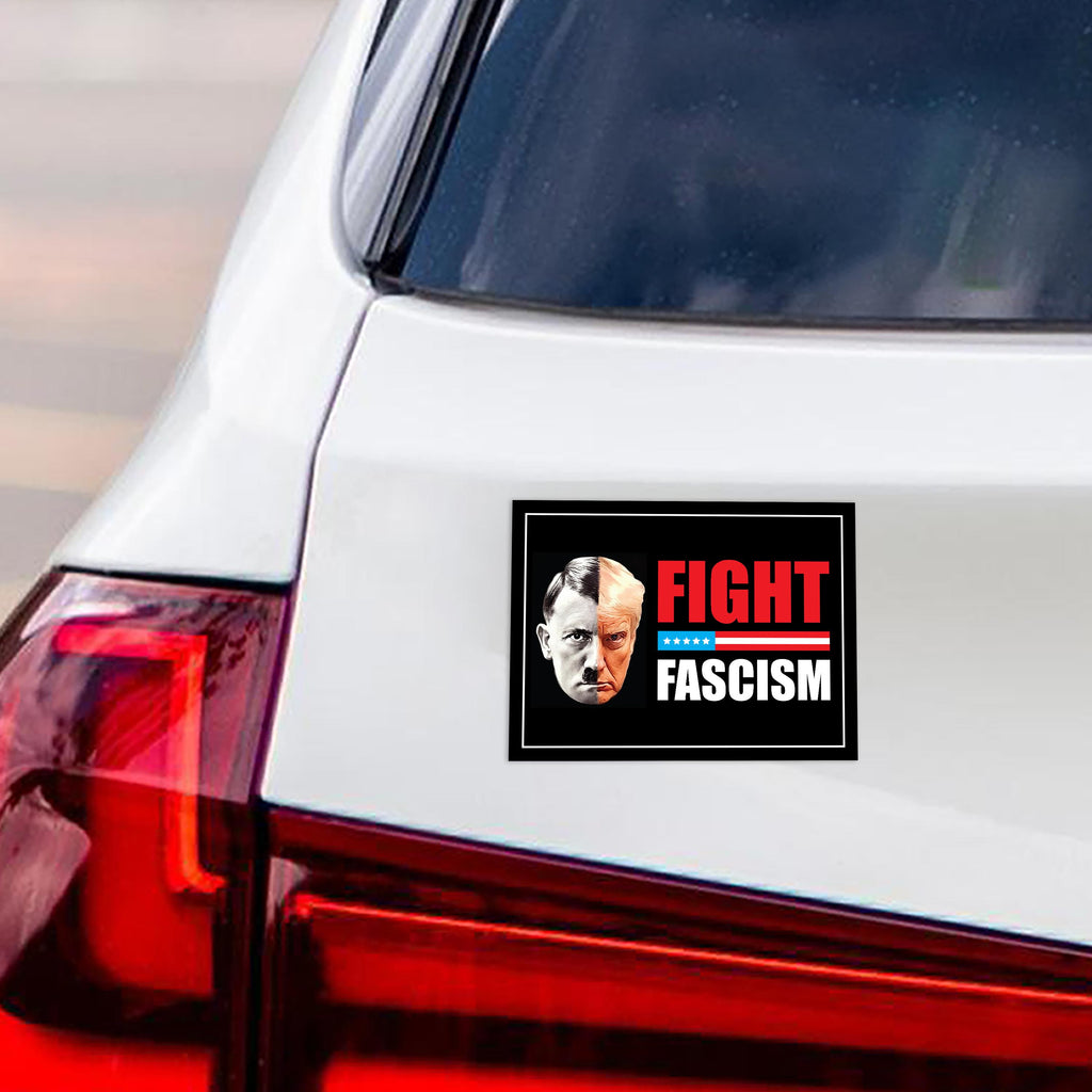 FIGHT FASCISM Magnet, No Kings In America Protest, Anti-Trump, Resist Racism Car Magnet, Resist Fascism Vehicle Magnet, 6" x 4.5"