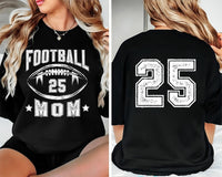 Football Mom Shirt, Retro Football Mama Shirt, Team Mom Tee, Front Back