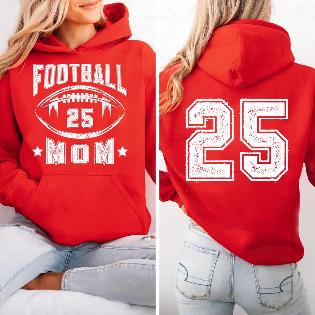 Football Mom Shirt, Retro Football Mama Shirt, Team Mom Tee, Front Back