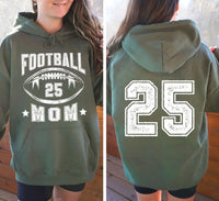 Football Mom Shirt, Retro Football Mama Shirt, Team Mom Tee, Front Back