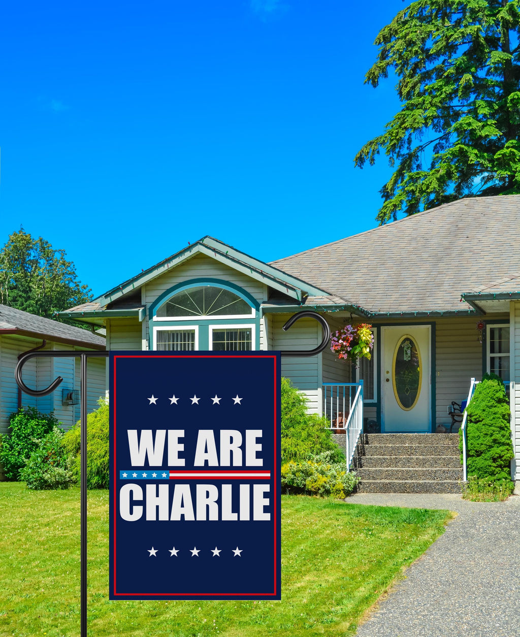 Justice for Charlie Garden Flag, A True Patriot Charlie Kirk Yard Flag, Charlie Kirk Is My Hero Outdoor Flag, Charlie Kirk Freedom Flag