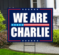 Justice for Charlie Yard Sign, A True Patriot Charlie Kirk Sign, Charlie Kirk Is My Hero Sign, Charlie Kirk Freedom Sign with Metal H-Stake