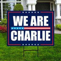 Justice for Charlie Yard Sign, A True Patriot Charlie Kirk Sign, Charlie Kirk Is My Hero Sign, Charlie Kirk Freedom Sign with Metal H-Stake