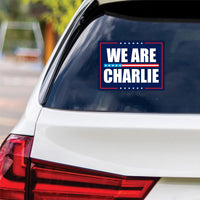 Justice for Charlie Vinyl Sticker, A True Patriot Charlie Kirk, Charlie Kirk Freedom, Charlie Kirk Is My Hero Bumper Sticker, 6" x 4.5"