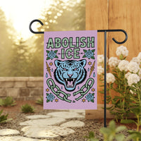 Abolish ICE Garden Flag, 12x18 Inch Double Sided, Democracy Not Oligarchy, Anti-Trump Flag, Resist Racism, Resist Fascism