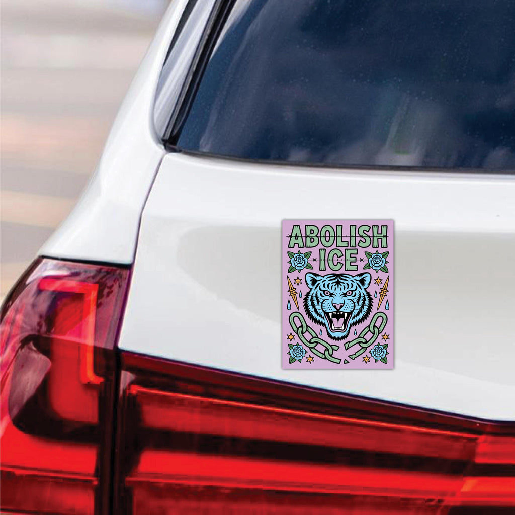 Abolish ICE No One Is Illegal Magnet, Resist Hate Magnet, Anti-Trump, Resist Racism Car Magnet, Resist Fascism Vehicle Magnet, 6" x 4.5"
