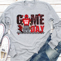 Custom Football Player Long Sleeve Shirt, Touch Down Season Shirt, Game Day Player Design Tee