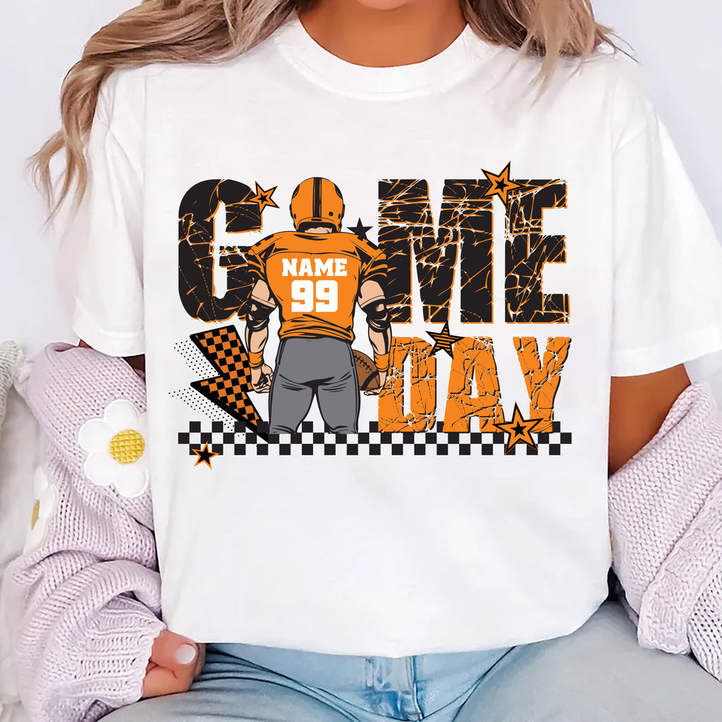 Custom Football Player Shirt, Touch Down Season Shirt, Game Day Player Design Tee