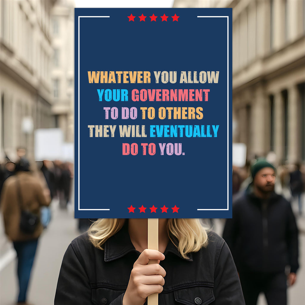 Abolish ICE No One Is Illegal Protest Sign, No Kings In America, Anti-Trump Resistance Political Protest Poster, Resist Fascism Rally Sign