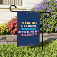 Abolish ICE Garden Flag, 12x18 Inch Double Sided, Democracy Not Oligarchy, Anti-Trump Flag, Resist Racism, Resist Fascism