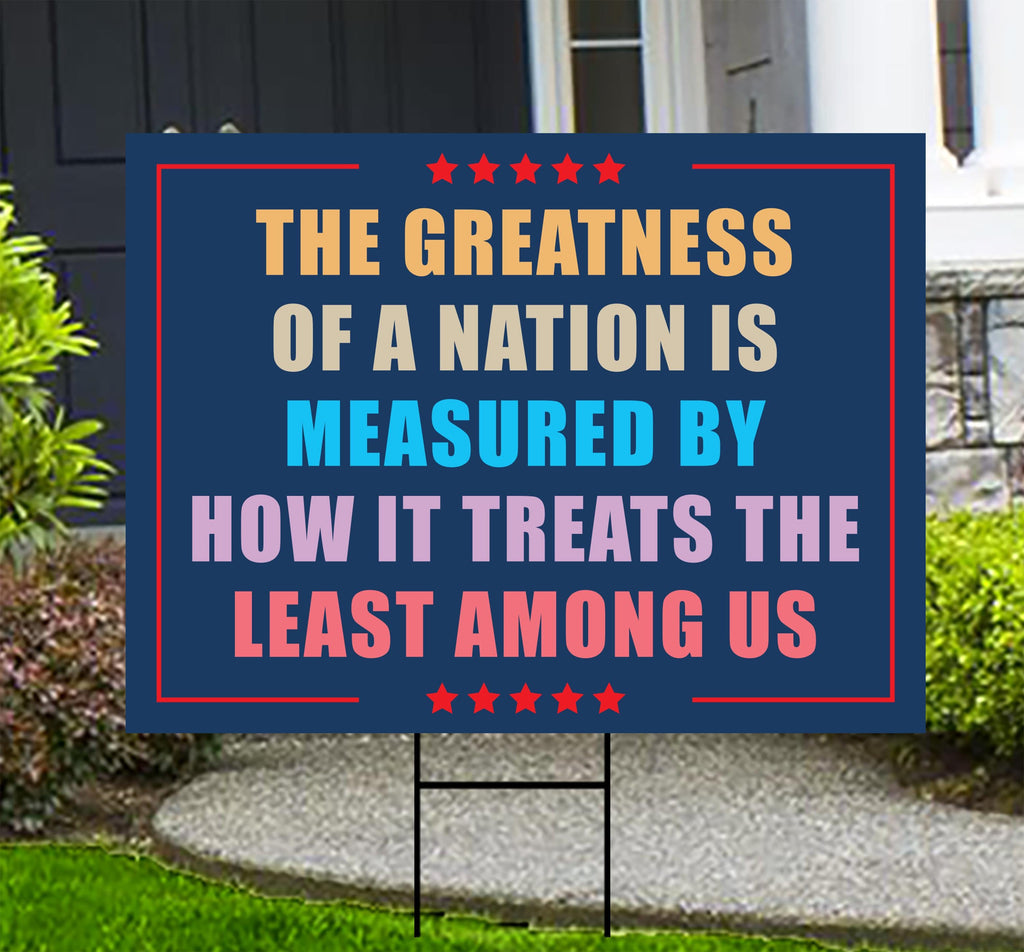 Abolish ICE Yard Sign, Keep the Immigrants, Deport the Racists Lawn Sign, Anti-Trump, Resist Fascism Yard Sign with Metal H-Stake