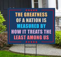 Abolish ICE Yard Sign, Keep the Immigrants, Deport the Racists Lawn Sign, Anti-Trump, Resist Fascism Yard Sign with Metal H-Stake