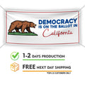Yes on Prop 50 Banner Sign, Election Rigging Response Act Sign, Anti-Gerrymandering California, Political Vinyl Banner with Metal Grommets