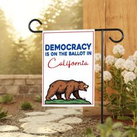 Yes on Prop 50 Garden Flag, Election Rigging Response Act Yard Flag, Anti-Gerrymandering California Flag, Political Outdoor Lawn Banner