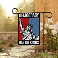 Democracy Has No Kings Garden Flag, Double Sided, No Kings In America Protest, Anti-Trump Flag, Resist Racism, Resist Fascism Flag