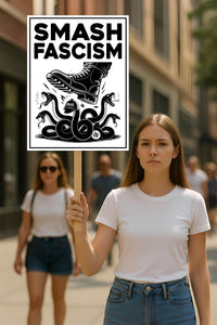 FIGHT FASCISM, No Kings In America Protest Sign, Anti-Trump Resistance, Democracies Have No Kings Political Activist Poster, Resist Fascism Rally Sign