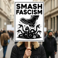 FIGHT FASCISM, No Kings In America Protest Sign, Anti-Trump Resistance, Democracies Have No Kings Political Activist Poster, Resist Fascism Rally Sign