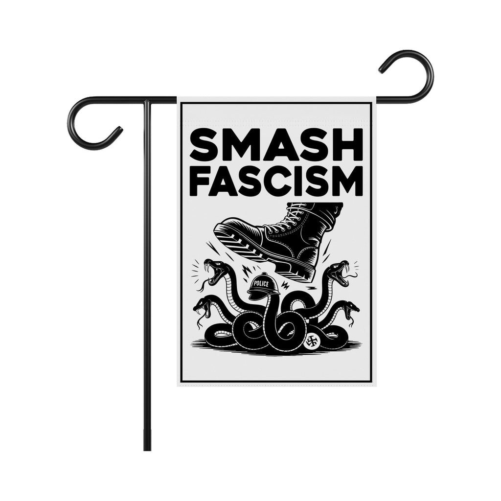 FIGHT FASCISM Garden Flag, 12x18 Inch Double Sided, Democracy Not Oligarchy, Anti-Trump Flag, Resist Racism, Resist Fascism
