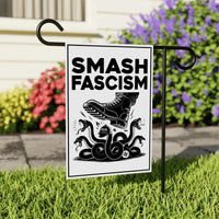 FIGHT FASCISM Garden Flag, 12x18 Inch Double Sided, Democracy Not Oligarchy, Anti-Trump Flag, Resist Racism, Resist Fascism