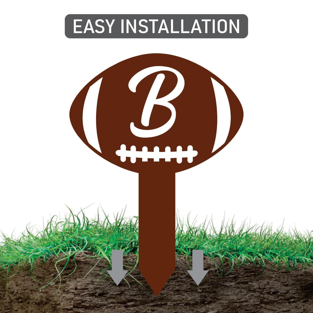 Custom Mascot Aluminum Yard Sign 10x14, Rust-Free Personalized Metal Lawn Sign Integrated Stake, School Spirit Day Football Sports Decor
