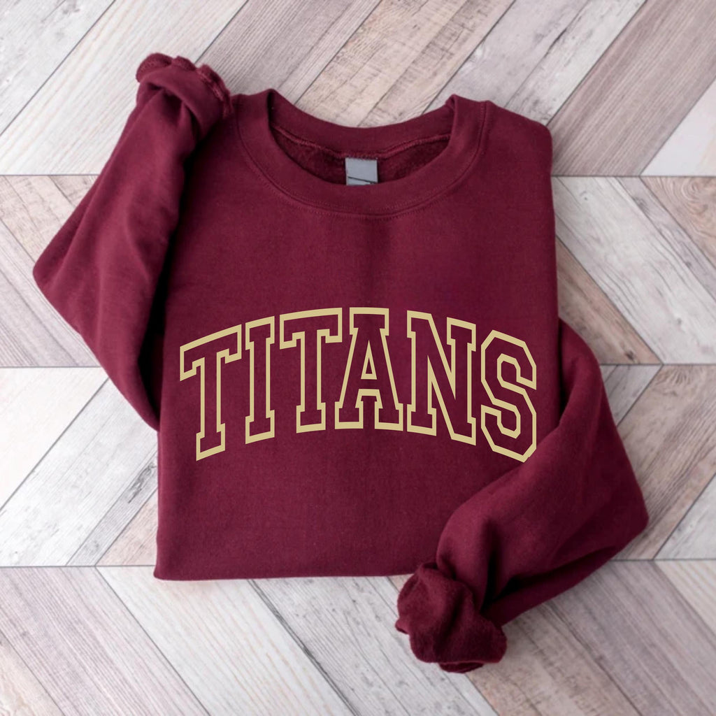 Custom School Mascot Sweatshirt, Personalized School Logo Shirt, Team Mascot Name Sweatshirt