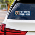 Free Speech Free Press Protect Democracy Protest Vinyl Sticker, Resist Hate Decal, Anti-Trump, Resist Fascism Car Bumper Sticker, 10