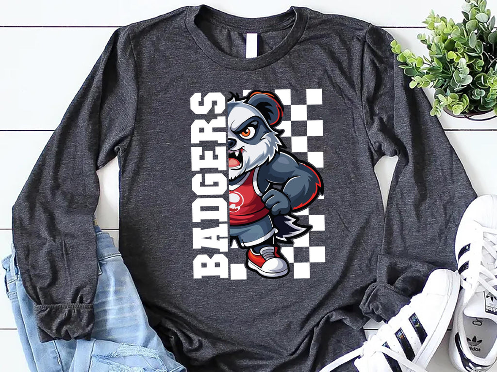 Custom School Spirit Long Sleeve Shirt, Personalized Mascot Shirt, School Spirit Wear Tee