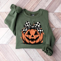 Coquette Fall Sweatshirt, Pumpkin Patch Bow Shirt, Autumn Coquette Sweatshirt