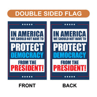 Protect Democracy Garden Flag, 12x18 Inch Double Sided, Anti-Trump, Human Rights Flag, Anti Racism Flag, Anti Fascism Sign