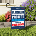 Protect Democracy Garden Flag, 12x18 Inch Double Sided, Anti-Trump, Human Rights Flag, Anti Racism Flag, Anti Fascism Sign