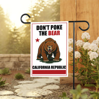 Don't Poke the Bear California Garden Flag, 12x18 Inch Double Sided, Anti-Trump Flag, Human Rights Flag, Anti Racism Flag, Anti Fascism Flag